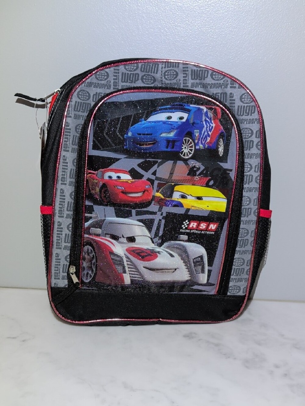 Disney Cars School Backpack in Black, Red and Gray